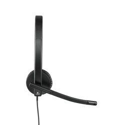 Logitech H570e Stereo Headset - 981-000575 - USB-A Wired Black On-ear Noise-Canceling Mic (Boxed)