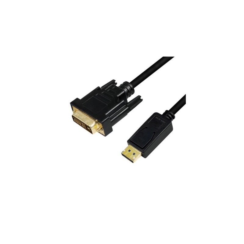 Buy LogiLink DisplayPort to DVI Cable - 2 m - Black, Gold-Plated Male-to-Male Co... in Cyprus, Nicosia, Limassol, Larnaka, Pafos