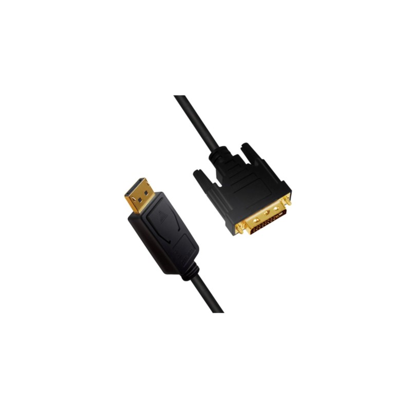 Buy LogiLink DisplayPort to DVI Cable - 2 m - Black, Gold-Plated Male-to-Male Co... in Cyprus, Nicosia, Limassol, Larnaka, Pafos