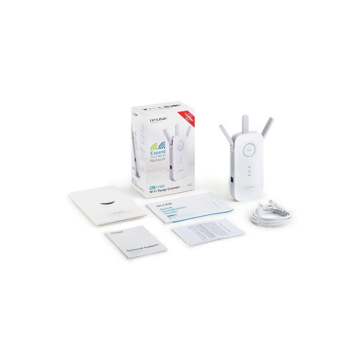 TP-Link AC1750 Wi-Fi Range Extender - RE450 - Dual-Band, Gigabit Ethernet, Wall-Plug, White — Buy in Cyprus with Fast Delivery