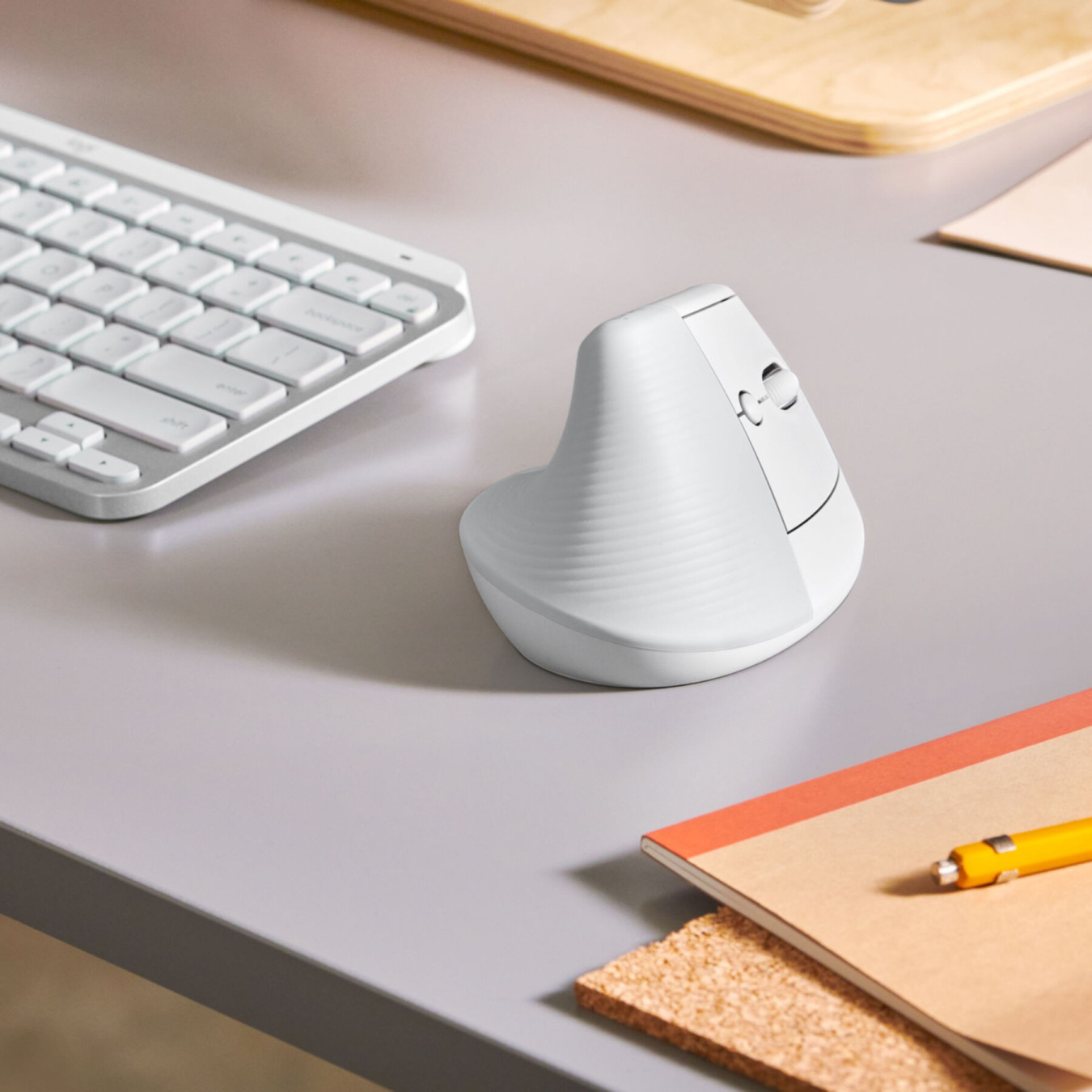 Logitech Lift - 910-006475 - Ergonomic Vertical Wireless Mouse, White, AA Battery — Buy in Cyprus with Fast Delivery