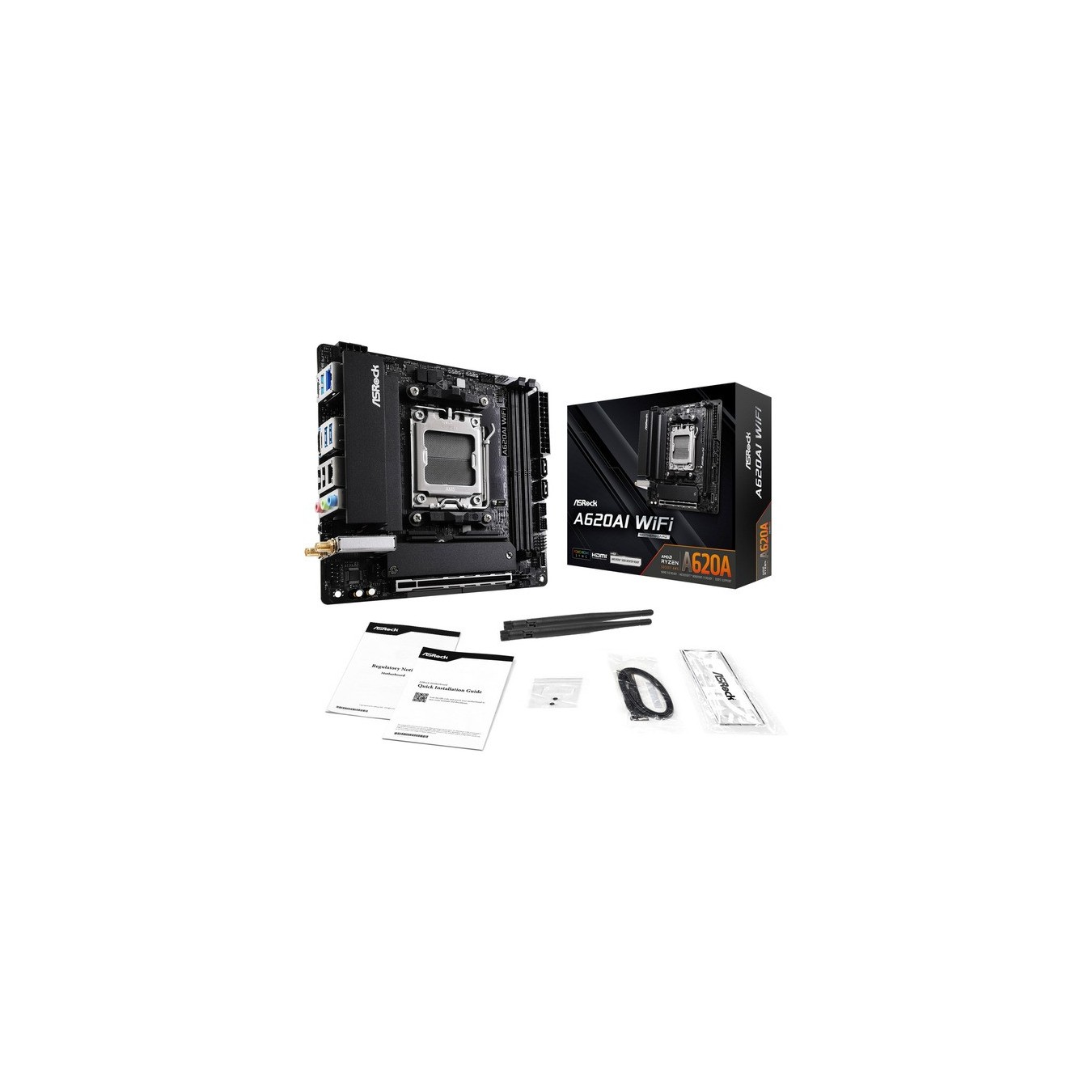 ASRock Mainboard - A620AI WIFI - Mainboard — Buy in Cyprus with Fast Delivery