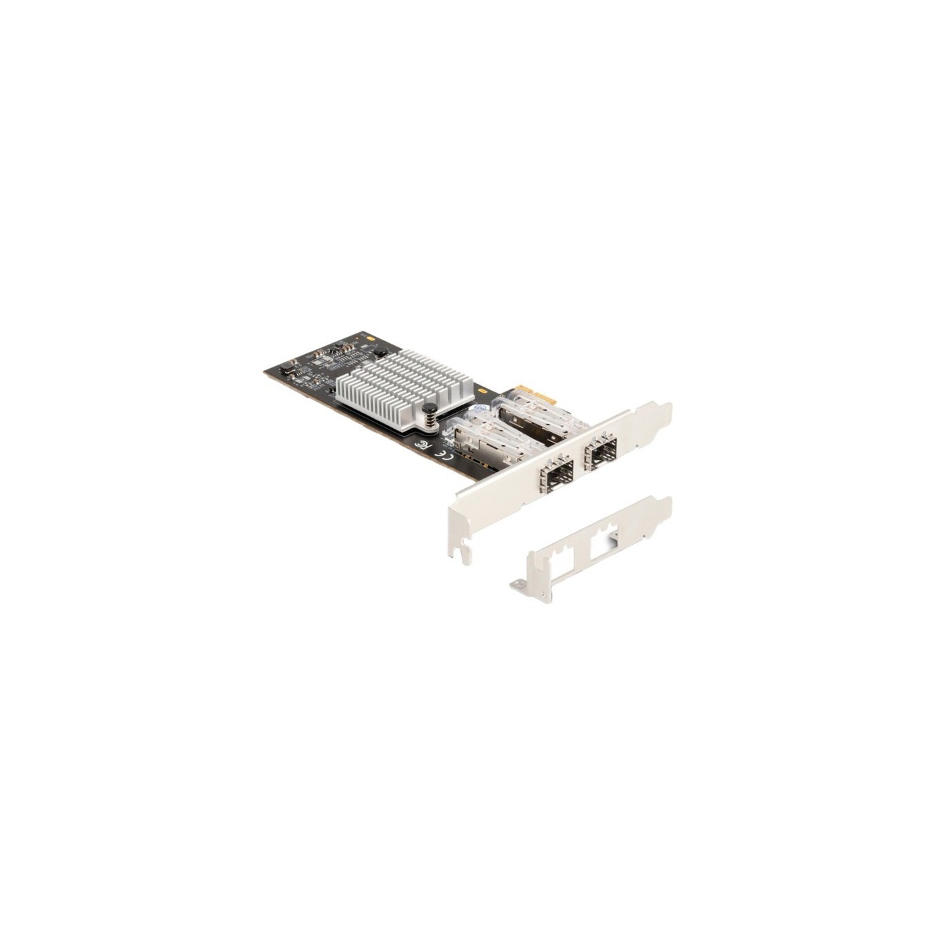 PCI Express x1 to 2 x SFP Slot Gigabit LAN i350, LAN-Adapter - PCI Express x1 to 2 x SFP Slot Gigabit LAN i350