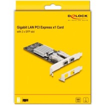 PCI Express x1 to 2 x SFP Slot Gigabit LAN i350, LAN-Adapter - PCI Express x1 to 2 x SFP Slot Gigabit LAN i350