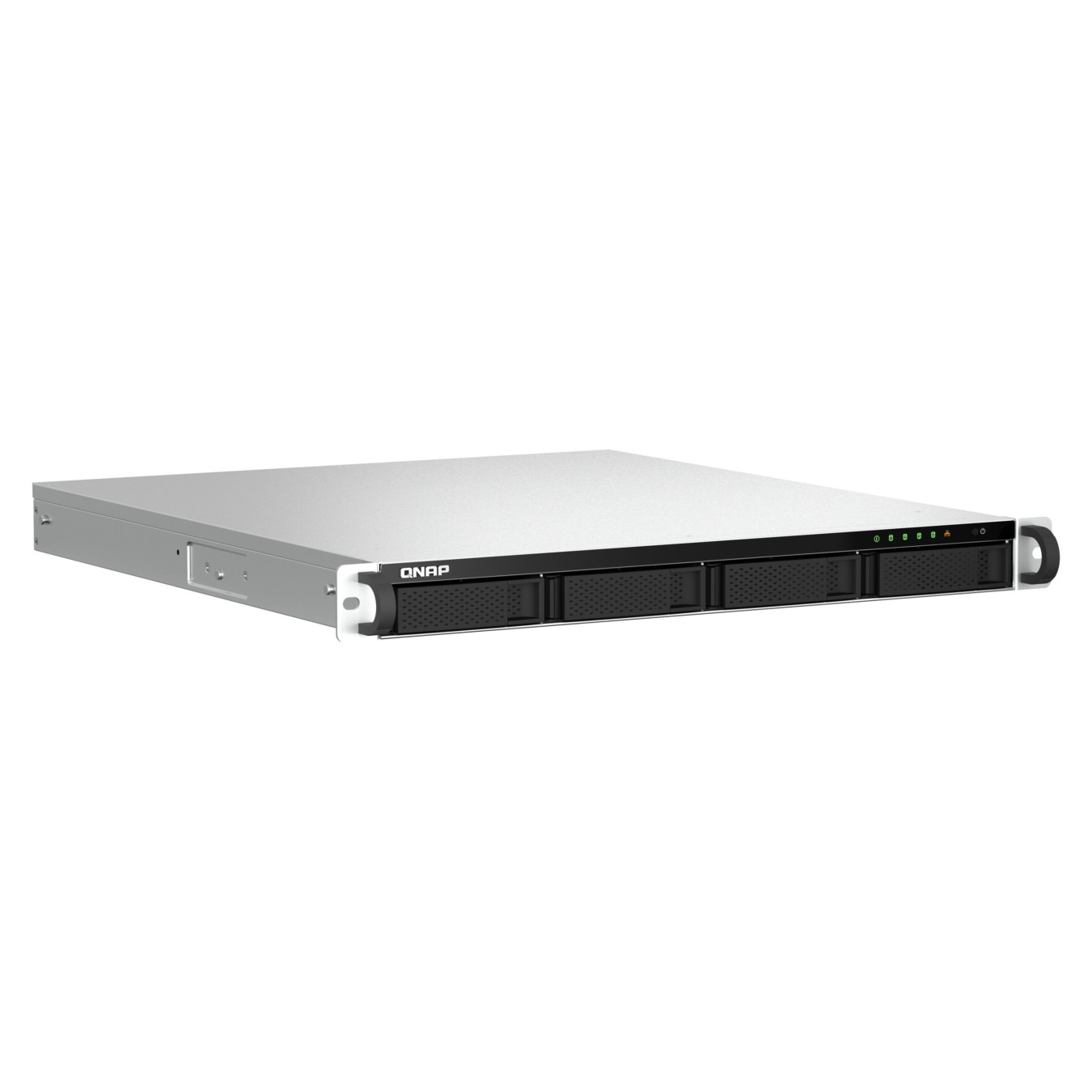 QNAP TS-464U-RP - 1U 4-Bay Rack NAS, Intel N5095 2.0/2.9GHz, 8GB DDR4, 2x2.5GbE, Redundant PSU, Black/Aluminium