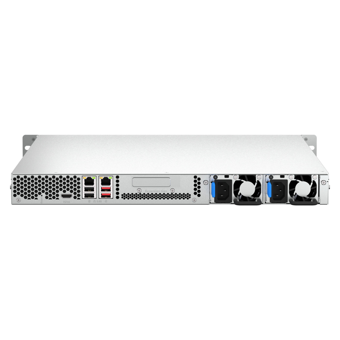 QNAP TS-464U-RP - 1U 4-Bay Rack NAS, Intel N5095 2.0/2.9GHz, 8GB DDR4, 2x2.5GbE, Redundant PSU, Black/Aluminium