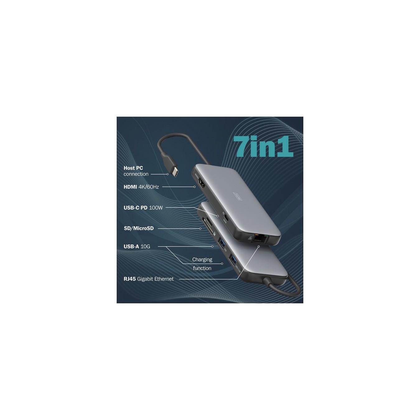 7-Port USB-C Docking Station - Docking Station — Buy in Cyprus with Fast Delivery