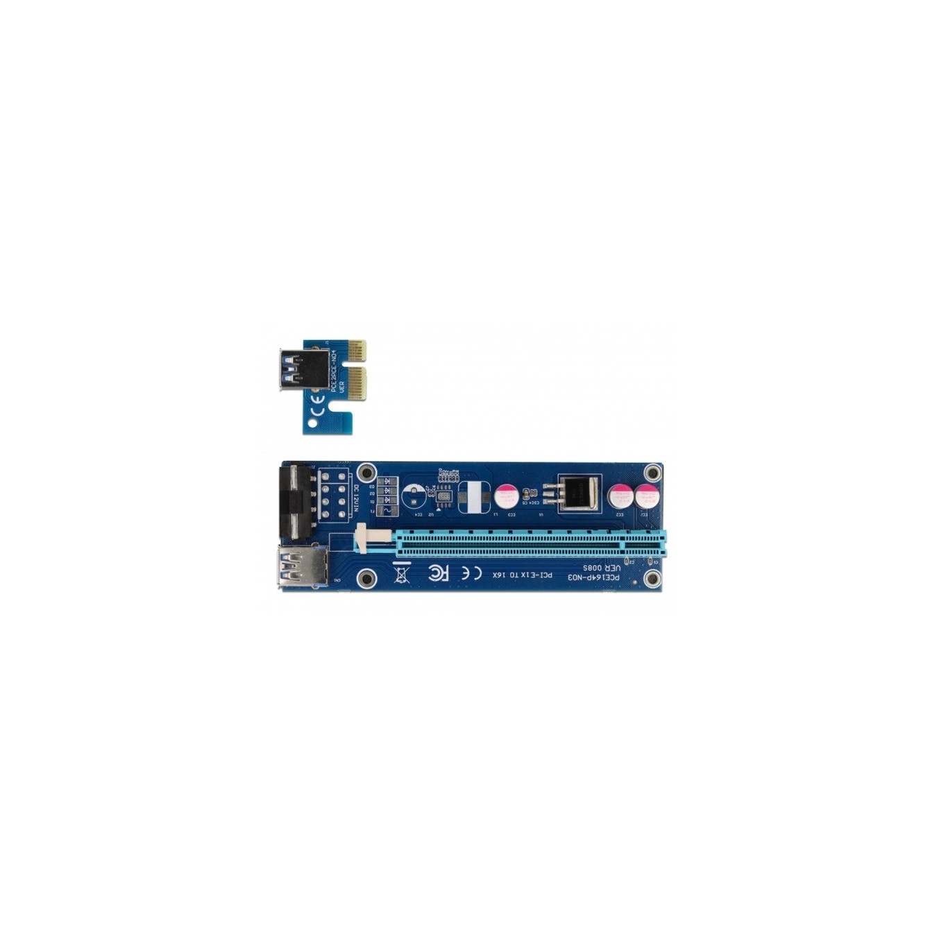 Riser Card PCI Express x1 to x16 with 60 cm USB Cable — Buy in Cyprus with Fast Delivery