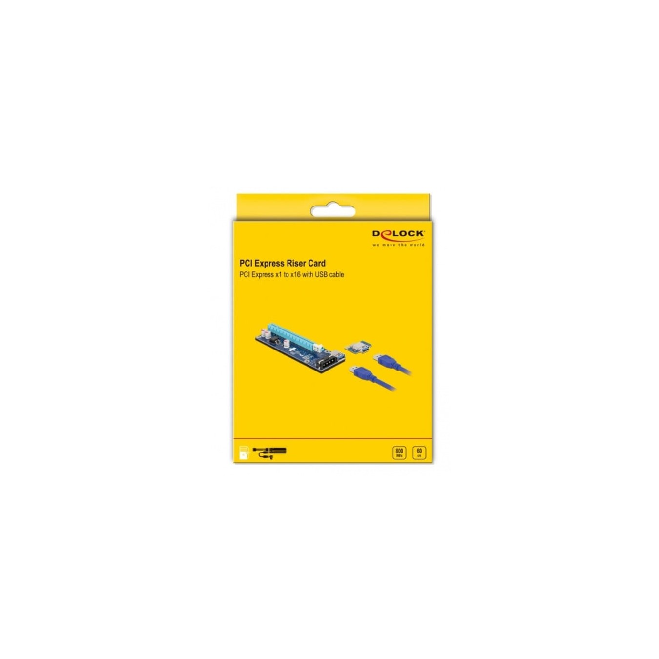 Riser Card PCI Express x1 to x16 with 60 cm USB Cable — Buy in Cyprus with Fast Delivery
