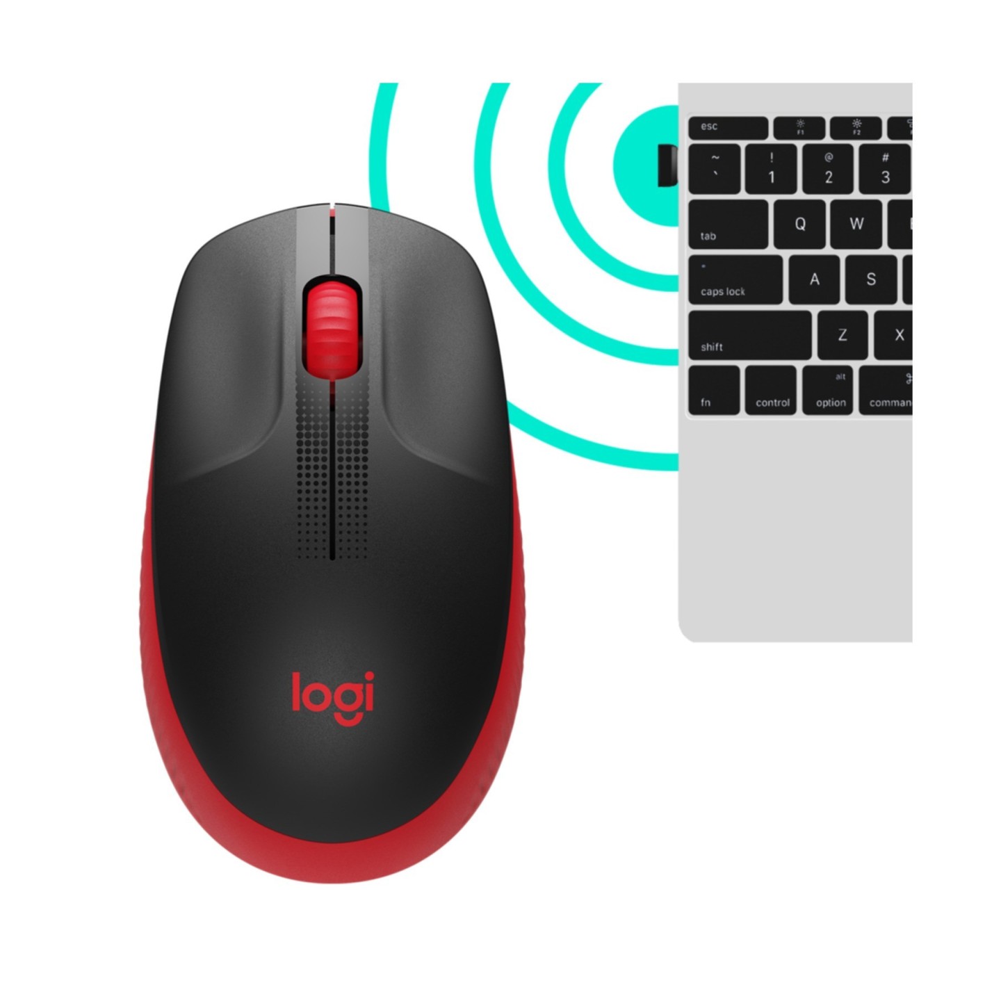 Logitech M190 Wireless Mouse - 910-005908 - Red Ambidextrous 1000 DPI (Boxed) — Buy in Cyprus with Fast Delivery