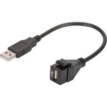 USB 2.0 Keystone module USB-A male to USB-A female - USB 2.0 Keystone module USB-A male to USB-A female