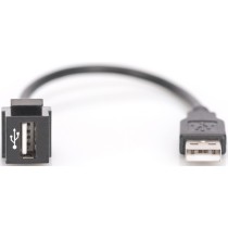 USB 2.0 Keystone module USB-A male to USB-A female - USB 2.0 Keystone module USB-A male to USB-A female