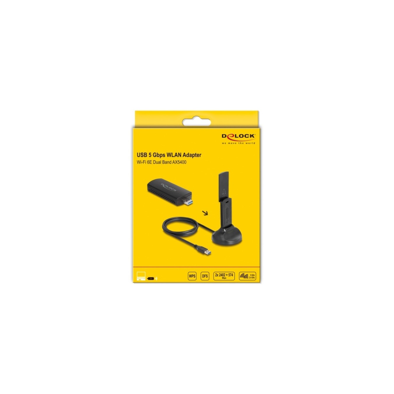 Wi-Fi 6E Dualband WLAN USB Adapter - AX5400 - (2 x 2402 + 574 Mbps) — Buy in Cyprus with Fast Delivery