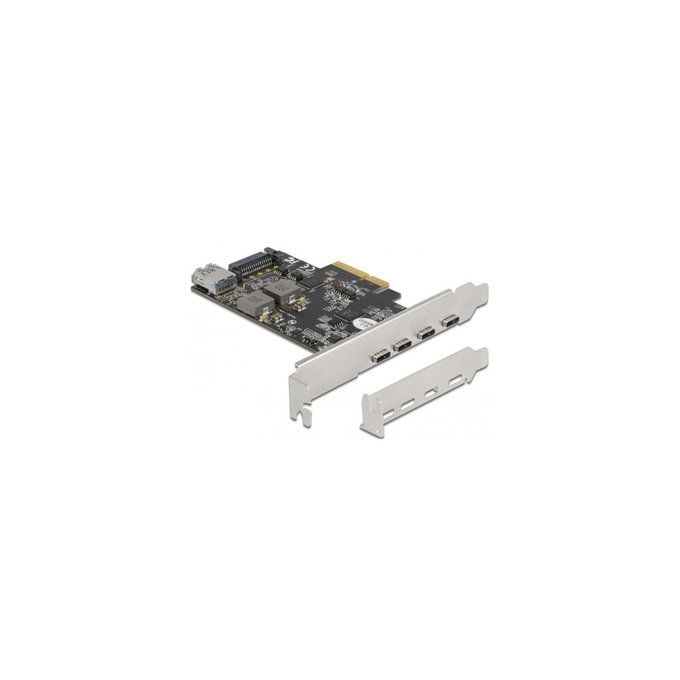 PCI Express x4 Card for 4x USB Type-C + 1x USB Type-A - SuperSpeed USB 10 Gbps - Low Profile Form Factor, USB Controller