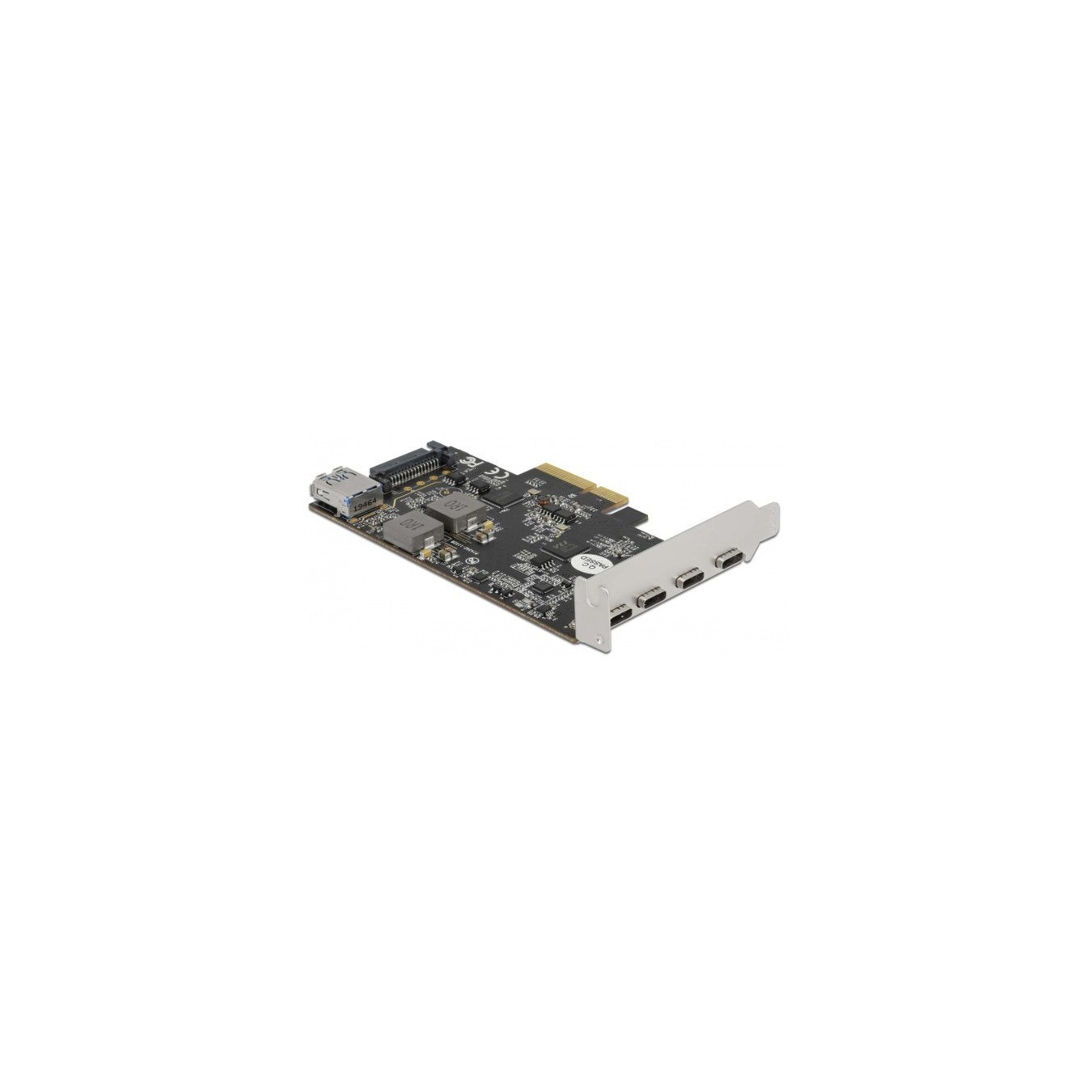PCI Express x4 Card for 4x USB Type-C + 1x USB Type-A - SuperSpeed USB 10 Gbps - Low Profile Form Factor, USB Controller