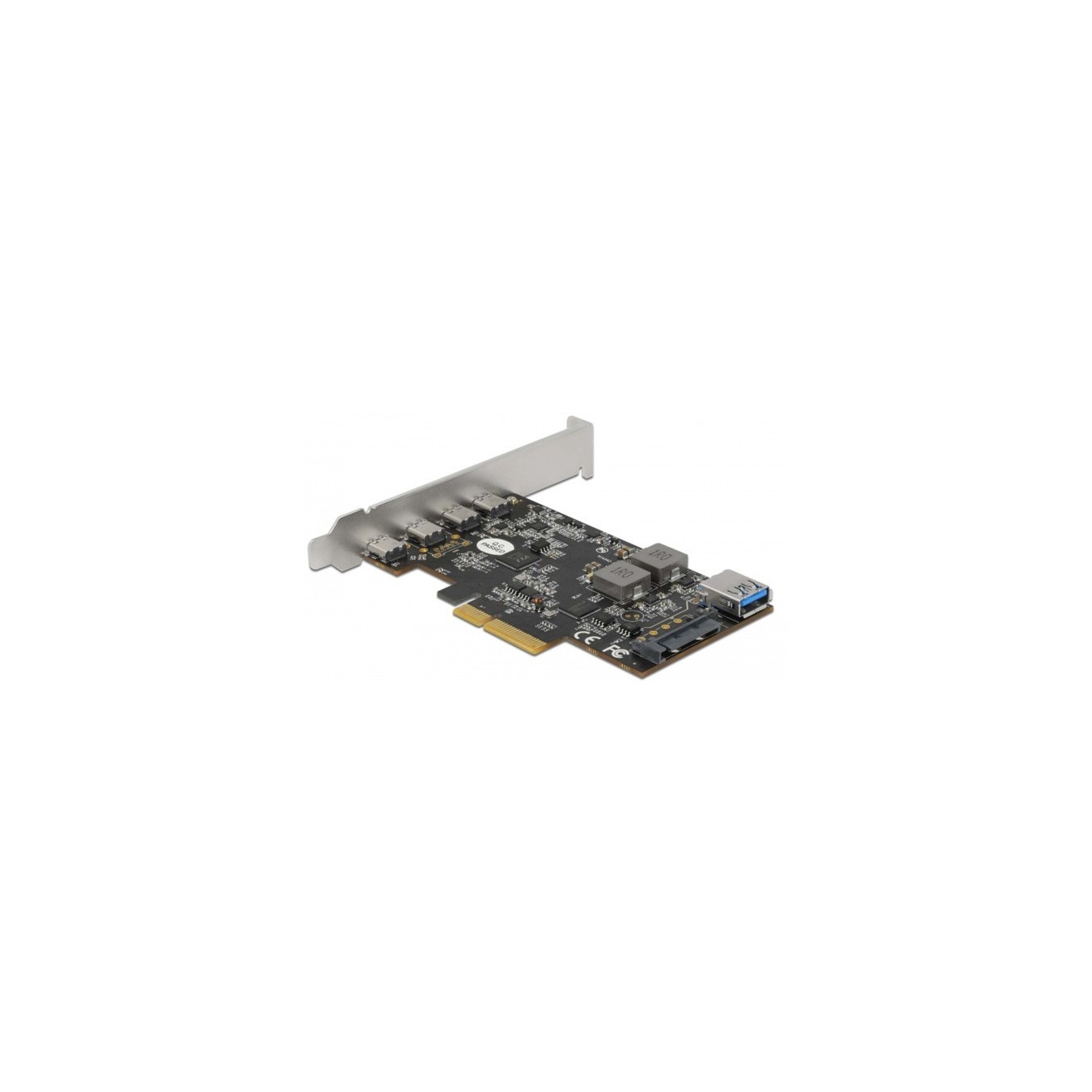 PCI Express x4 Card for 4x USB Type-C + 1x USB Type-A - SuperSpeed USB 10 Gbps - Low Profile Form Factor, USB Controller