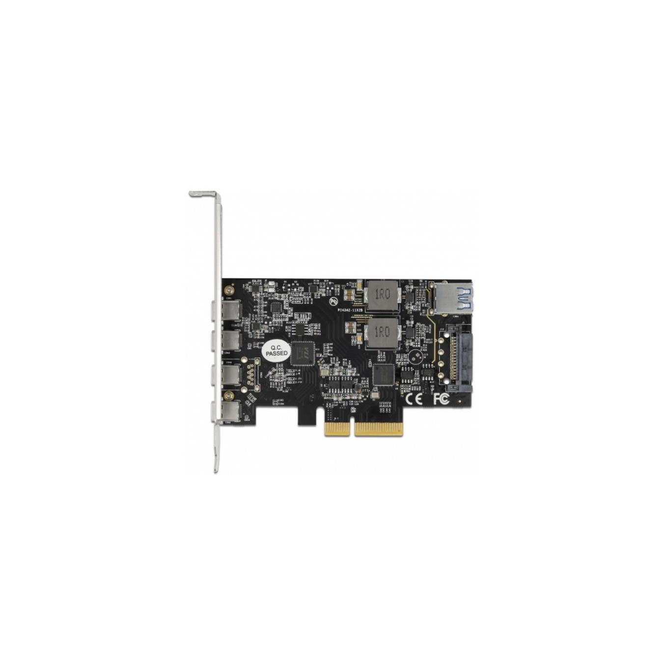 PCI Express x4 Card for 4x USB Type-C + 1x USB Type-A - SuperSpeed USB 10 Gbps - Low Profile Form Factor, USB Controller