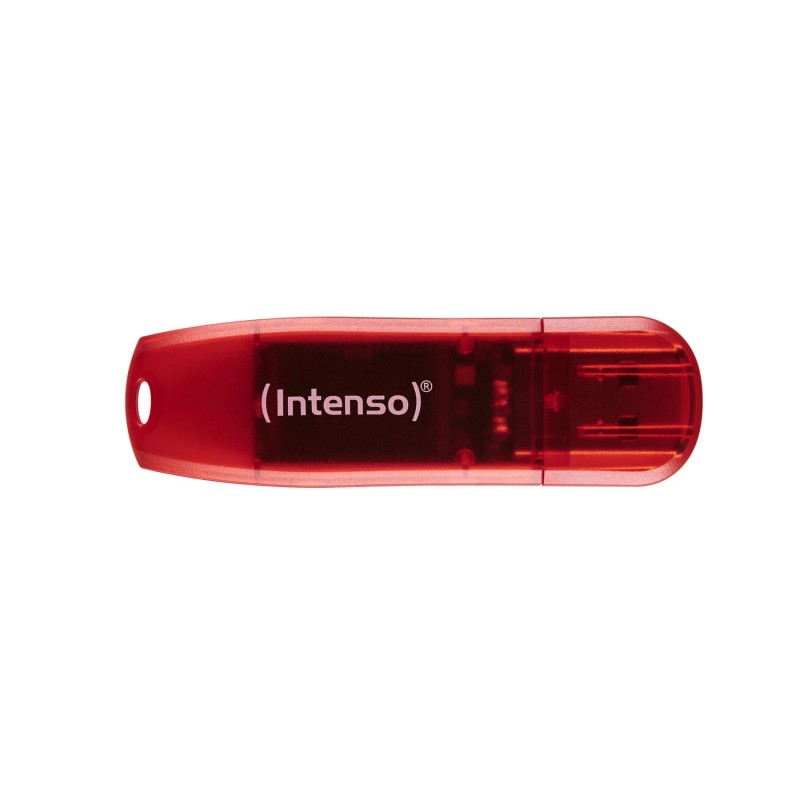 Buy Intenso Rainbow Line USB Stick - 3502491 - 128GB, Red Transparent, USB 2.0 in Cyprus, Nicosia, Limassol, Larnaka, Pafos