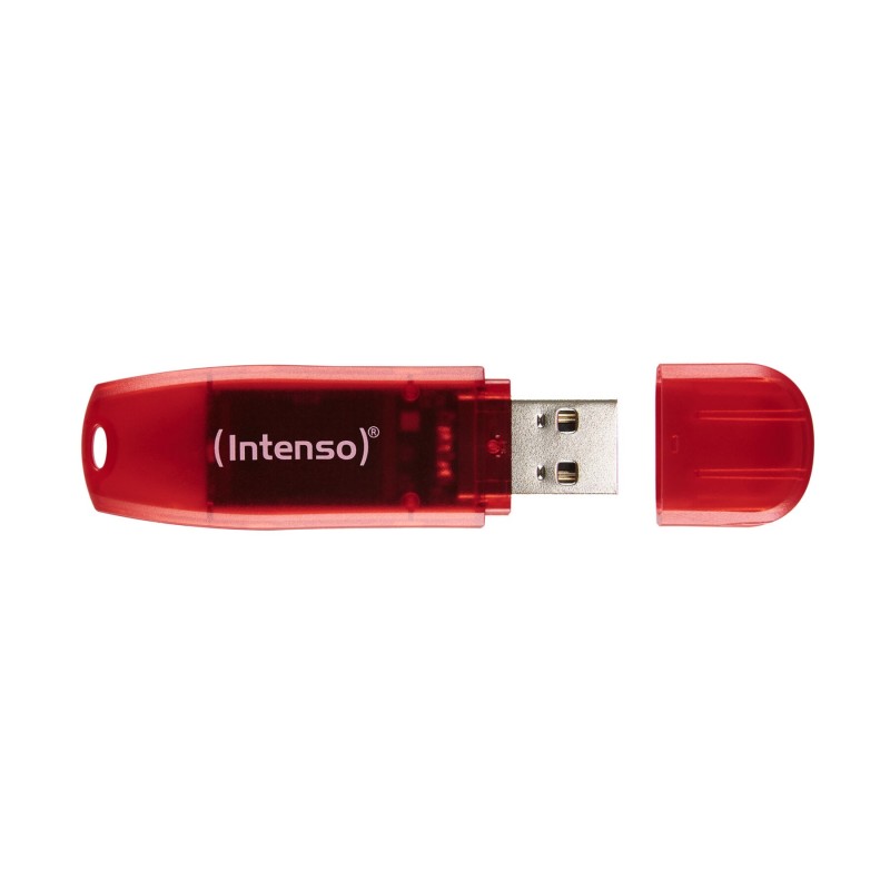 Buy Intenso Rainbow Line USB Stick - 3502491 - 128GB, Red Transparent, USB 2.0 in Cyprus, Nicosia, Limassol, Larnaka, Pafos
