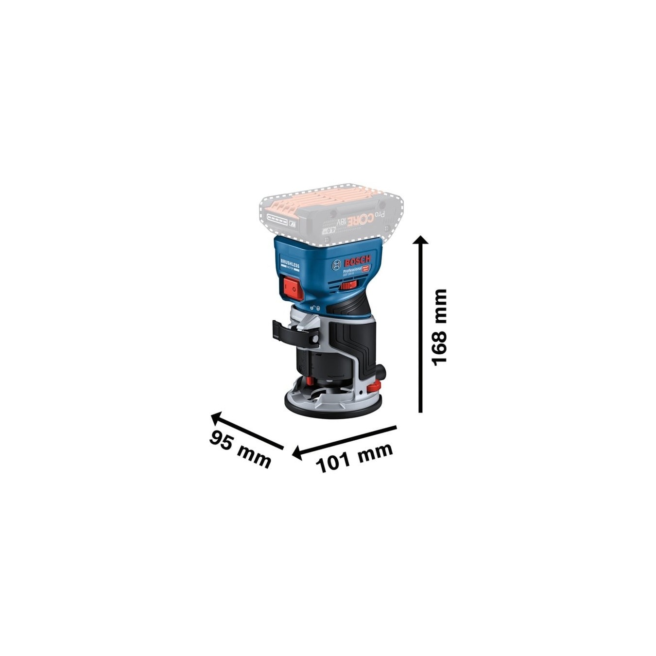 Cordless edge milling machine - GKF 18V-8 - Professional solo + diving unit, router — Buy in Cyprus with Fast Delivery