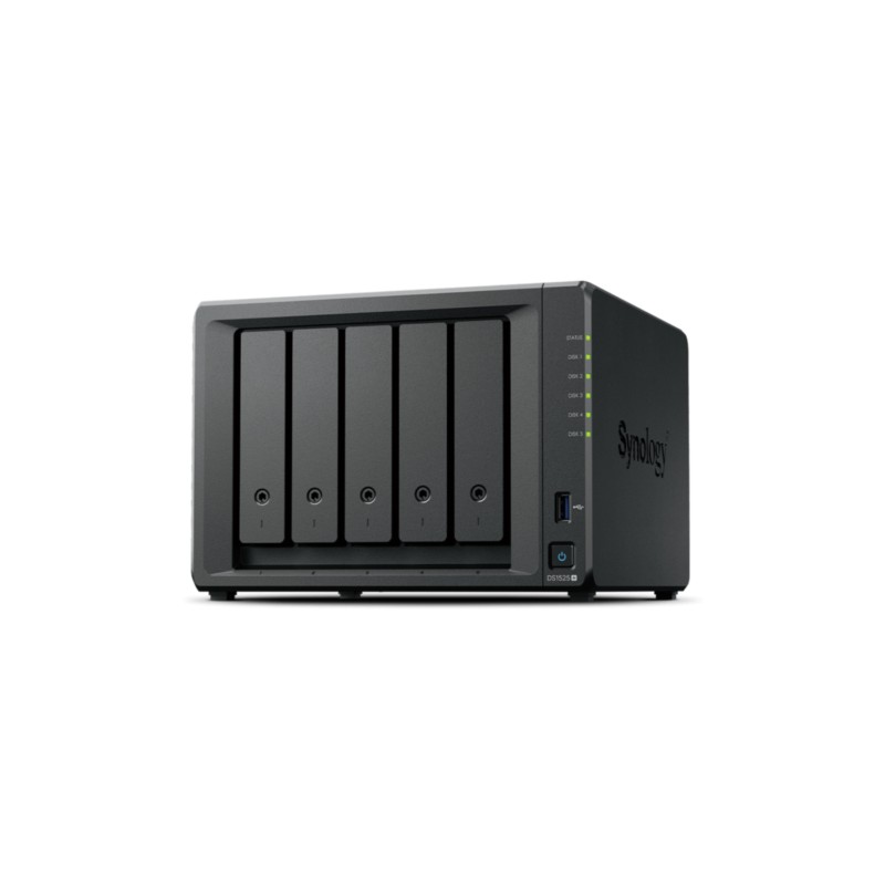 Buy Synology DiskStation DS1525+ - 5-Bay NAS, AMD V1500B 2.2GHz, 2x2.5GbE, 2x M.2 in Cyprus, Nicosia, Limassol, Larnaka, Pafos