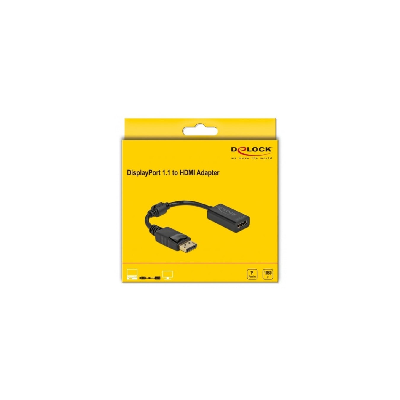 Adapter DisplayPort 1.1 male to HDMI female, passive - DisplayPort 1.1 — Buy in Cyprus with Fast Delivery