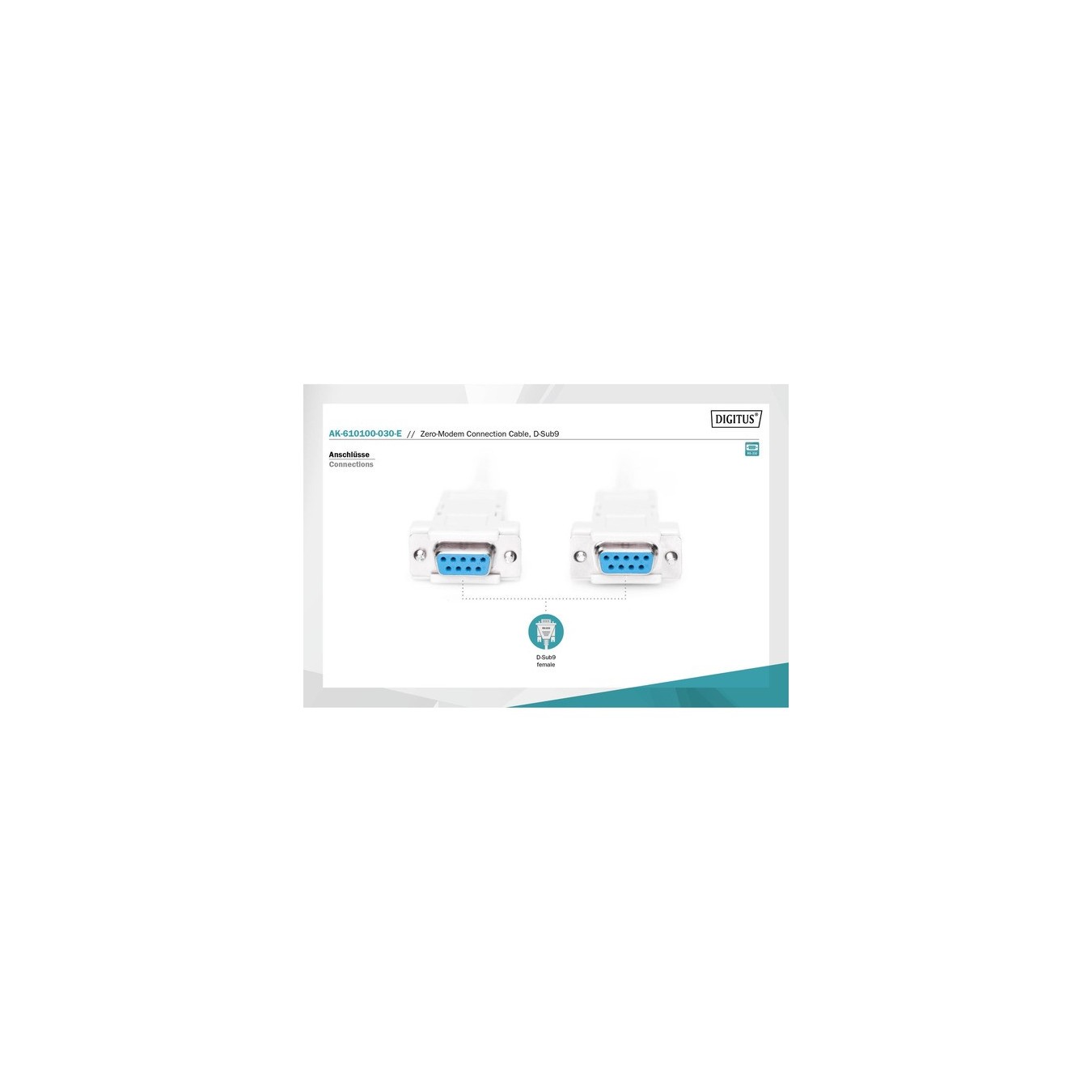 Null modem connection cable - Characteristics — Buy in Cyprus with Fast Delivery