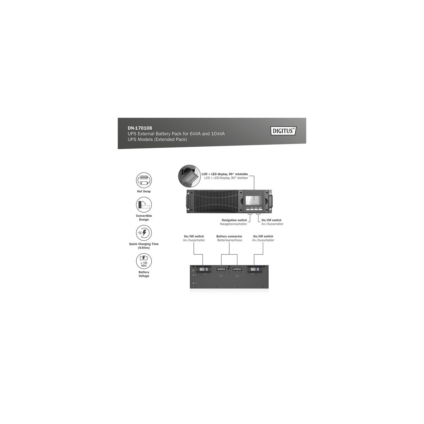 External UPS battery pack - 6kVA and 10kVA UPS models — Buy in Cyprus with Fast Delivery