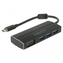 USB 3.2 Gen 1 multiport hub - USB-C plug to 3x USB-A + VGA socket, USB hub — Buy in Cyprus with Fast Delivery