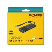 USB 3.2 Gen 1 multiport hub - USB-C plug to 3x USB-A + VGA socket, USB hub — Buy in Cyprus with Fast Delivery