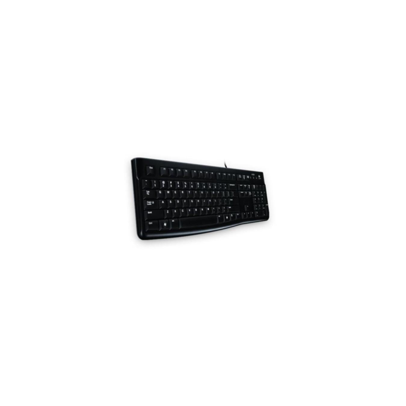 Logitech K120 Wired USB Keyboard - 920-002489 - German QWERTZ, Full-Size, Black, Spill-Resistant