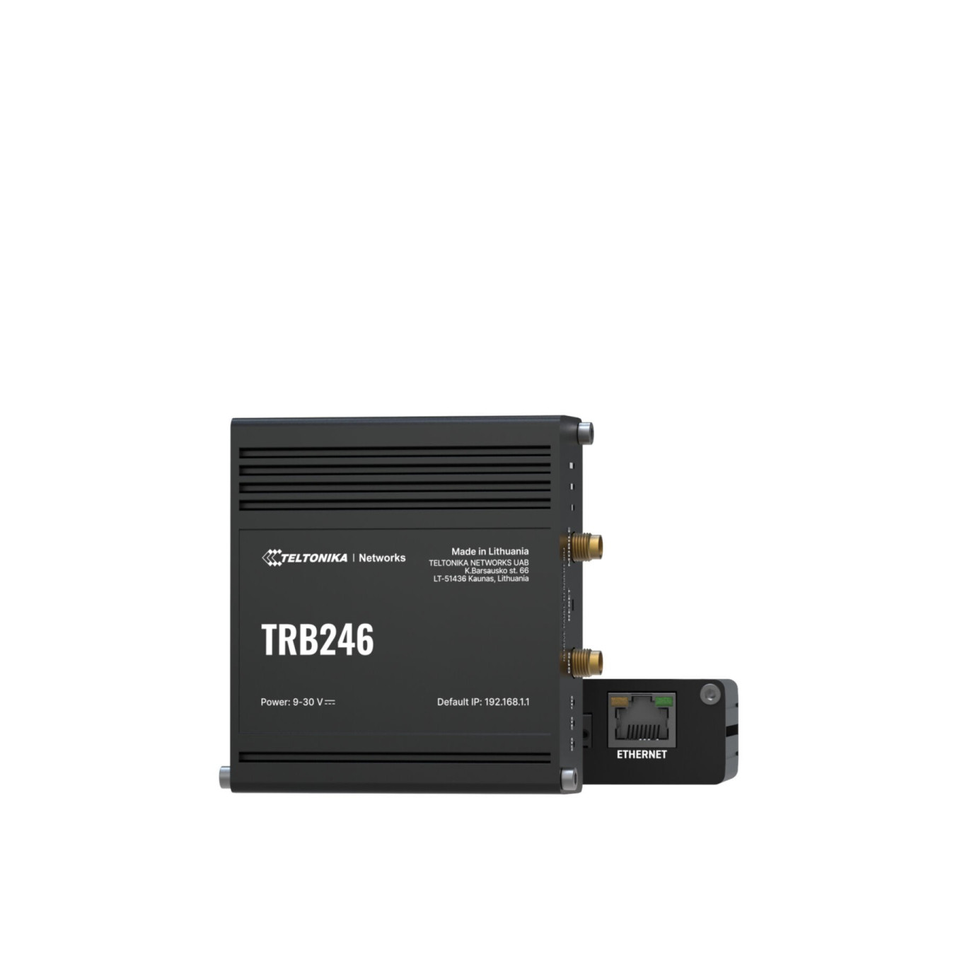 Teltonika TRB246 - Industrial 4G LTE Gateway - Dual SIM, Aluminum Housing, DIN-rail (Black) — Buy in Cyprus with Fast Delivery
