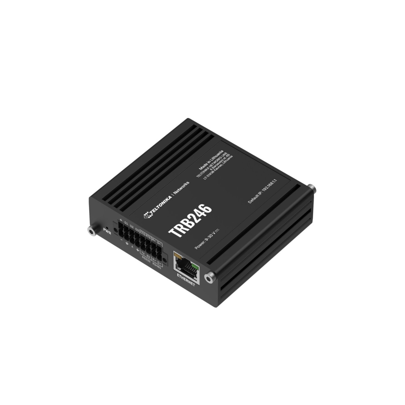 Teltonika TRB246 - Industrial 4G LTE Gateway - Dual SIM, Aluminum Housing, DIN-rail (Black) — Buy in Cyprus with Fast Delivery