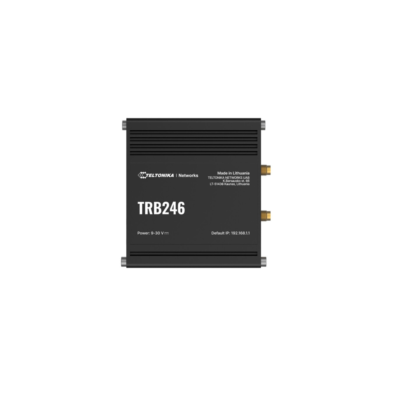 Teltonika TRB246 - Industrial 4G LTE Gateway - Dual SIM, Aluminum Housing, DIN-rail (Black) — Buy in Cyprus with Fast Delivery