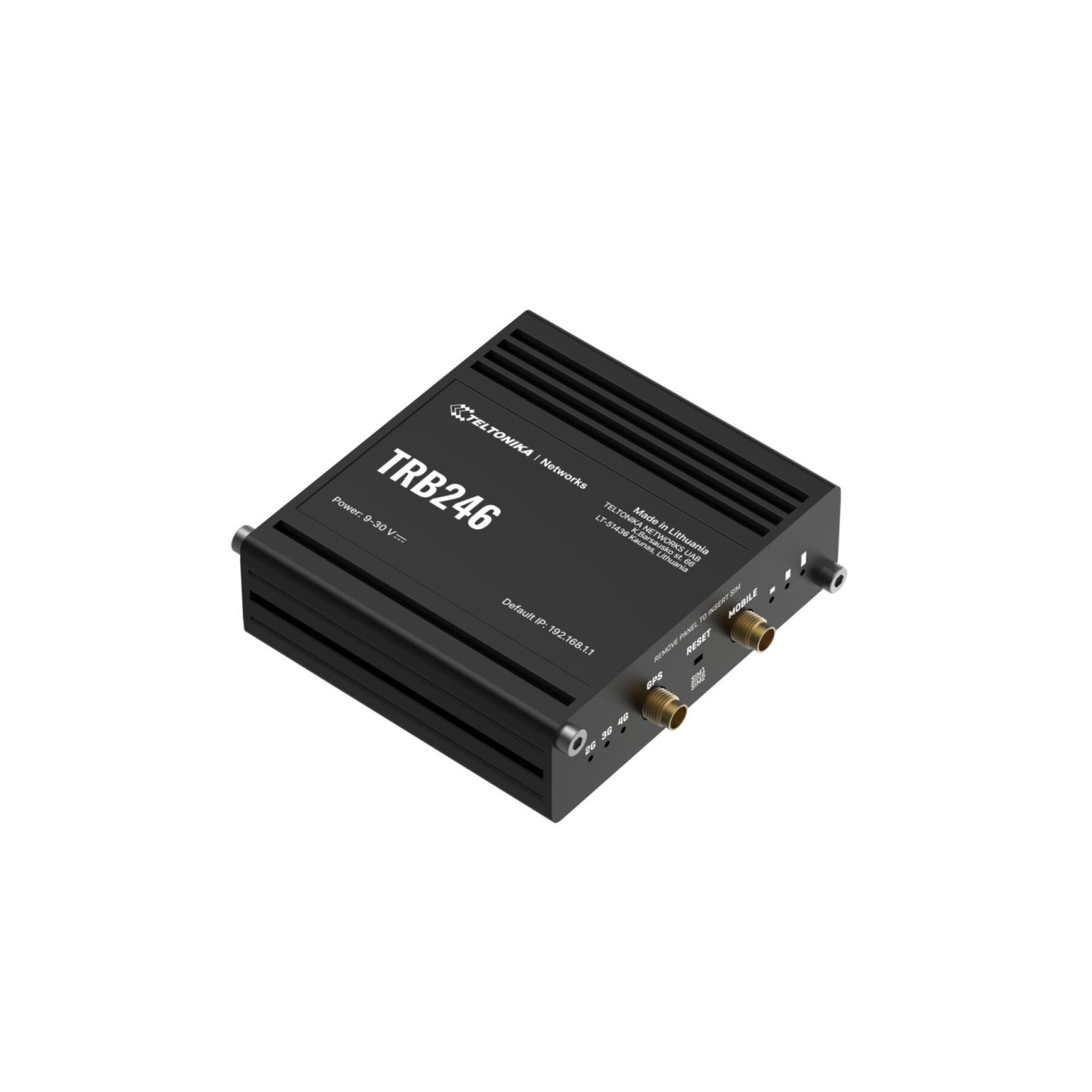 Teltonika TRB246 - Industrial 4G LTE Gateway - Dual SIM, Aluminum Housing, DIN-rail (Black) — Buy in Cyprus with Fast Delivery