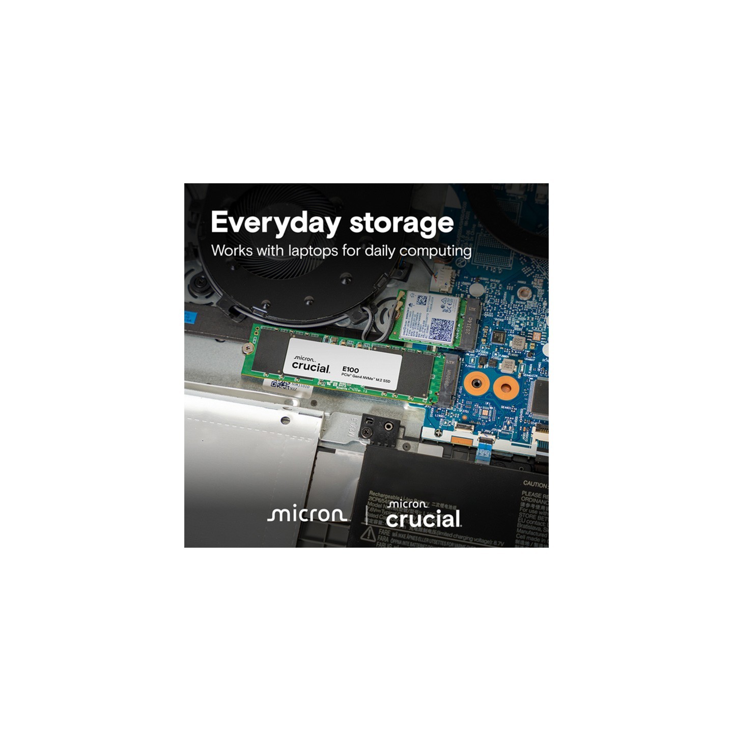 Crucial E100 1TB M.2 2280 NVMe PCIe 4.0 x4 SSD - 5000/4500 MB/s - CT1000E100SSD8 (Boxed) — Buy in Cyprus with Fast Delivery