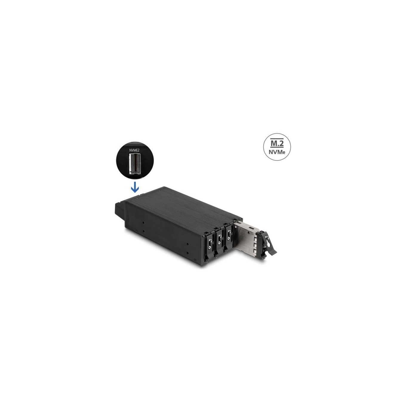 Slim Bay removable frame for 4 x M.2 NVMe SSD with Slim SAS SFF-8654 connection — Buy in Cyprus with Fast Delivery