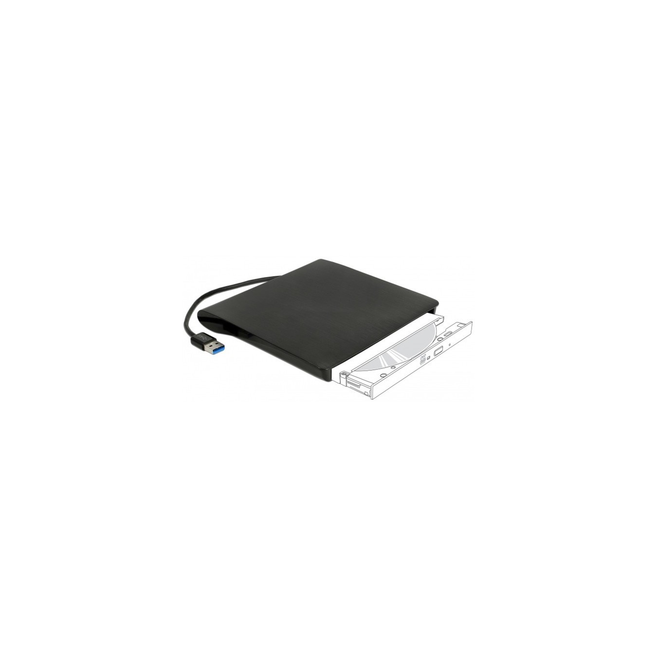 External enclosure for 5.25'' Ultra Slim SATA drives 9.5 mm to USB Type-A connector - drive enclosure