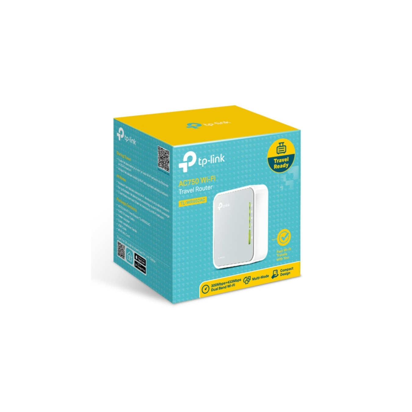 TP-Link Wireless Router - TL-WR902AC - Portable Dual-Band Wi-Fi 5 (802.11ac), White — Buy in Cyprus with Fast Delivery