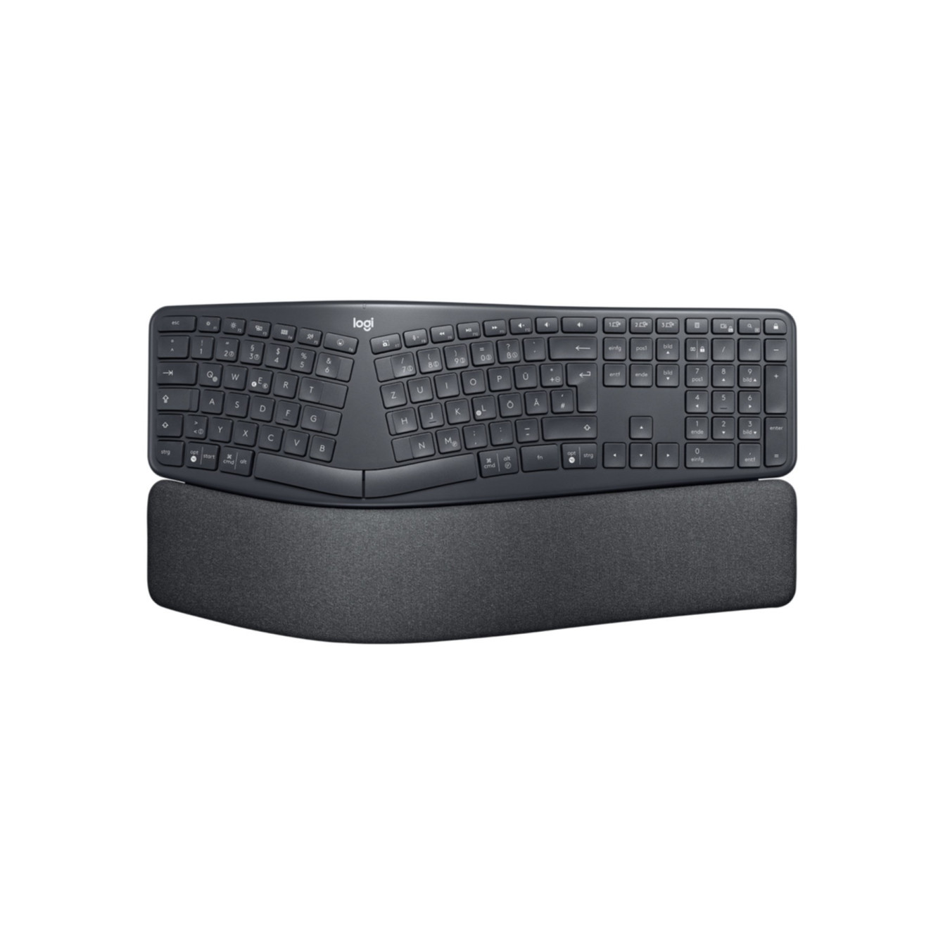 Logitech ERGO K860 Wireless Ergonomic Keyboard - 920-010345 - Graphite, German (DE), Bluetooth