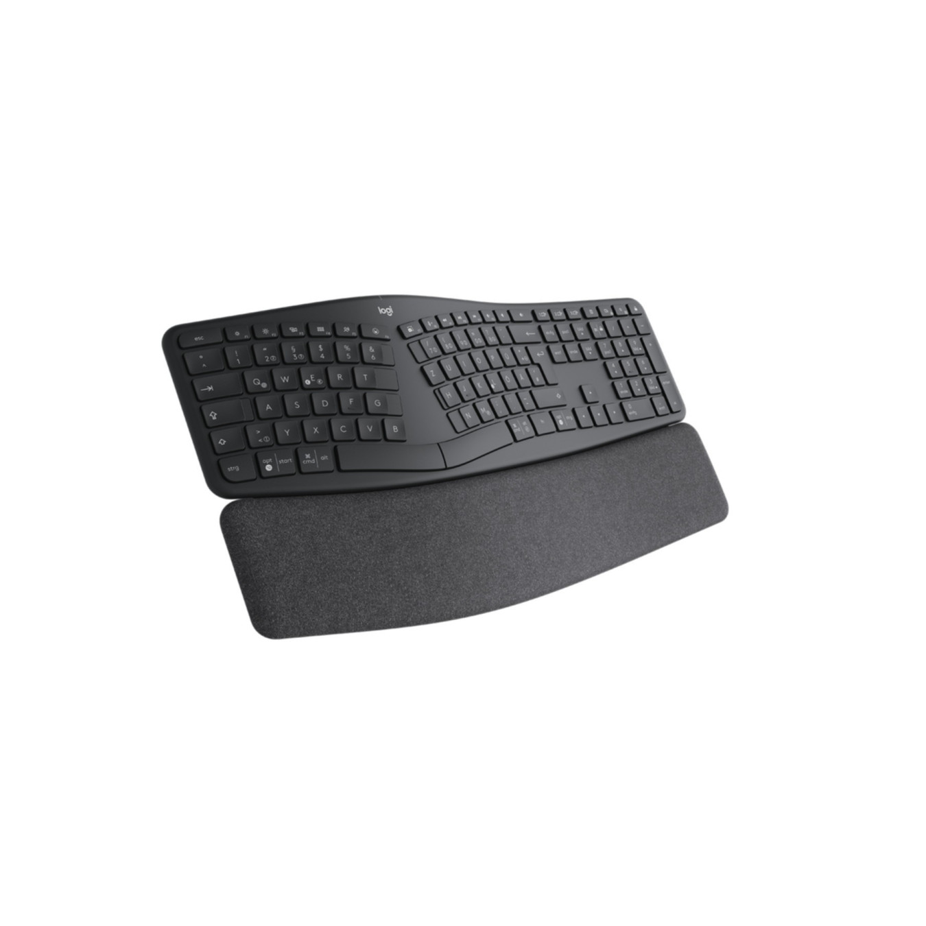 Logitech ERGO K860 Wireless Ergonomic Keyboard - 920-010345 - Graphite, German (DE), Bluetooth