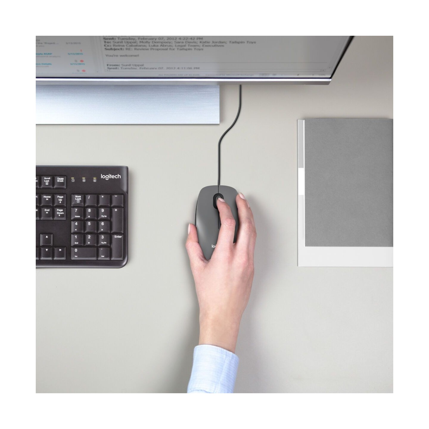 Logitech M100 910-006652 Black Ambidextrous Optical Mouse 1000 DPI USB-A (Retail) — Buy in Cyprus with Fast Delivery