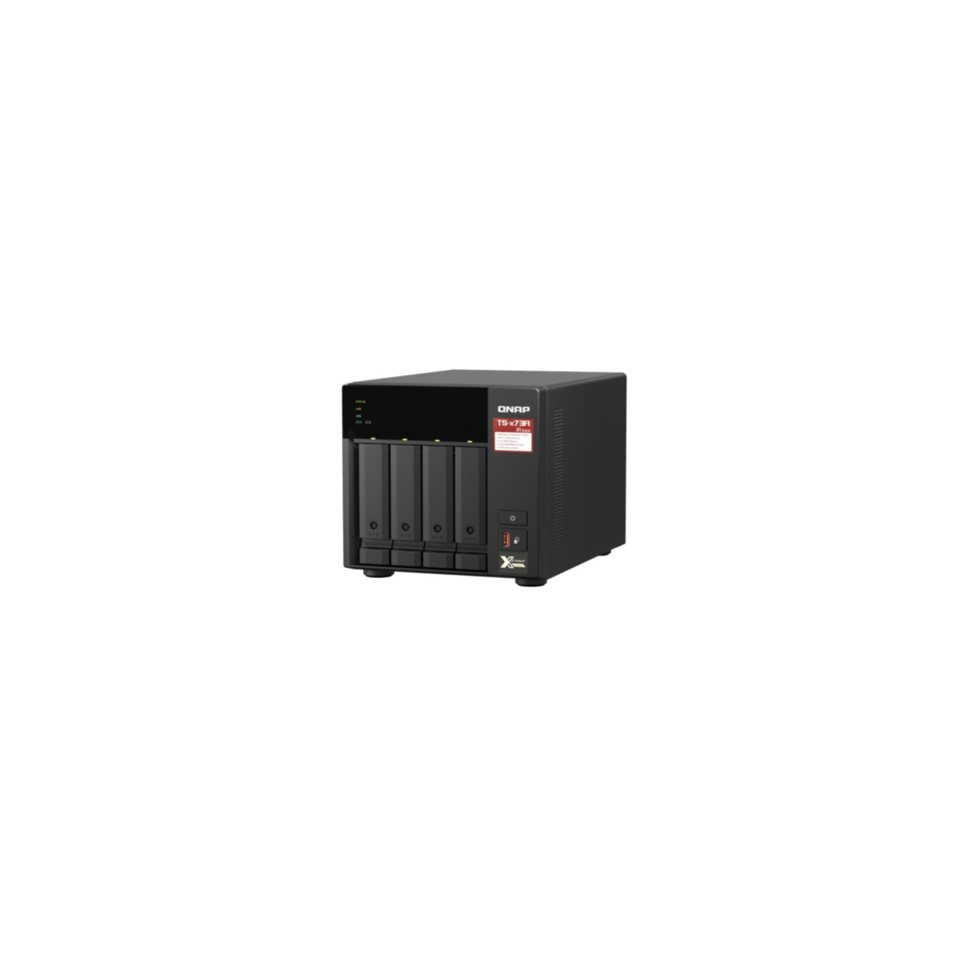 QNAP NAS Server - TS-473A-8G - 4-Bay, AMD Ryzen V1500 2.2GHz, 8GB RAM (ECC-capable), Dual 2.5GbE, USB 3.2 Gen2-C