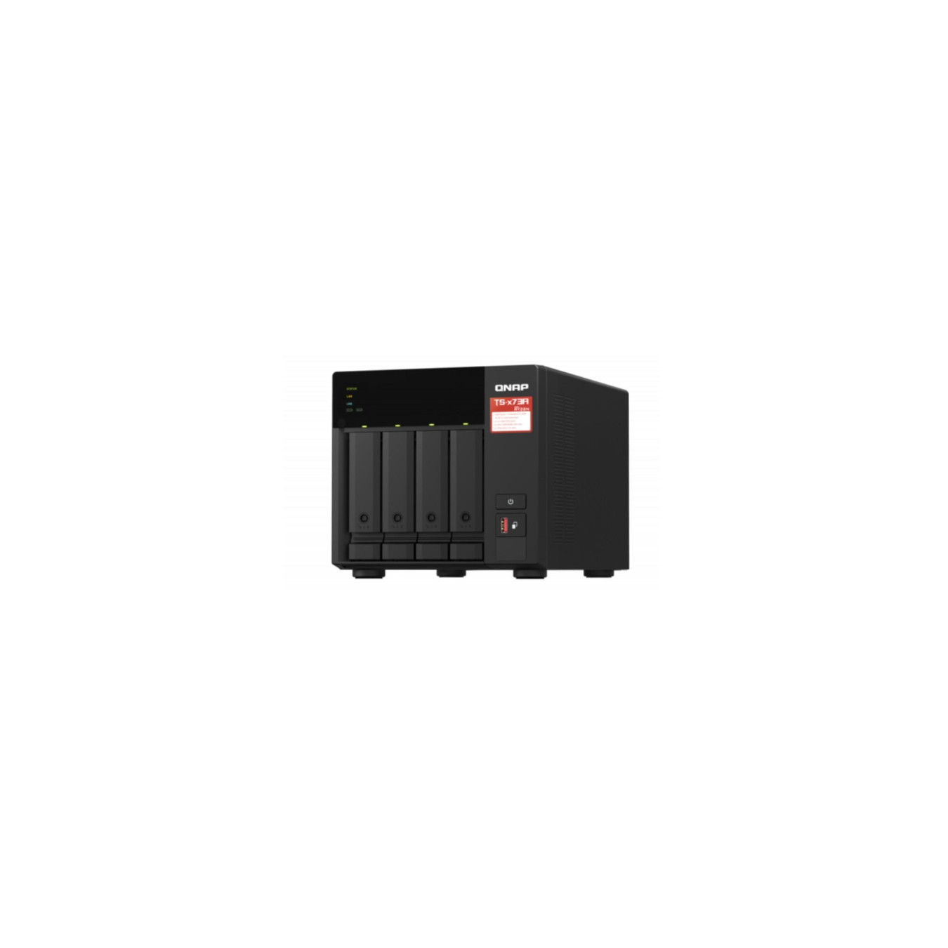 QNAP NAS Server - TS-473A-8G - 4-Bay, AMD Ryzen V1500 2.2GHz, 8GB RAM (ECC-capable), Dual 2.5GbE, USB 3.2 Gen2-C