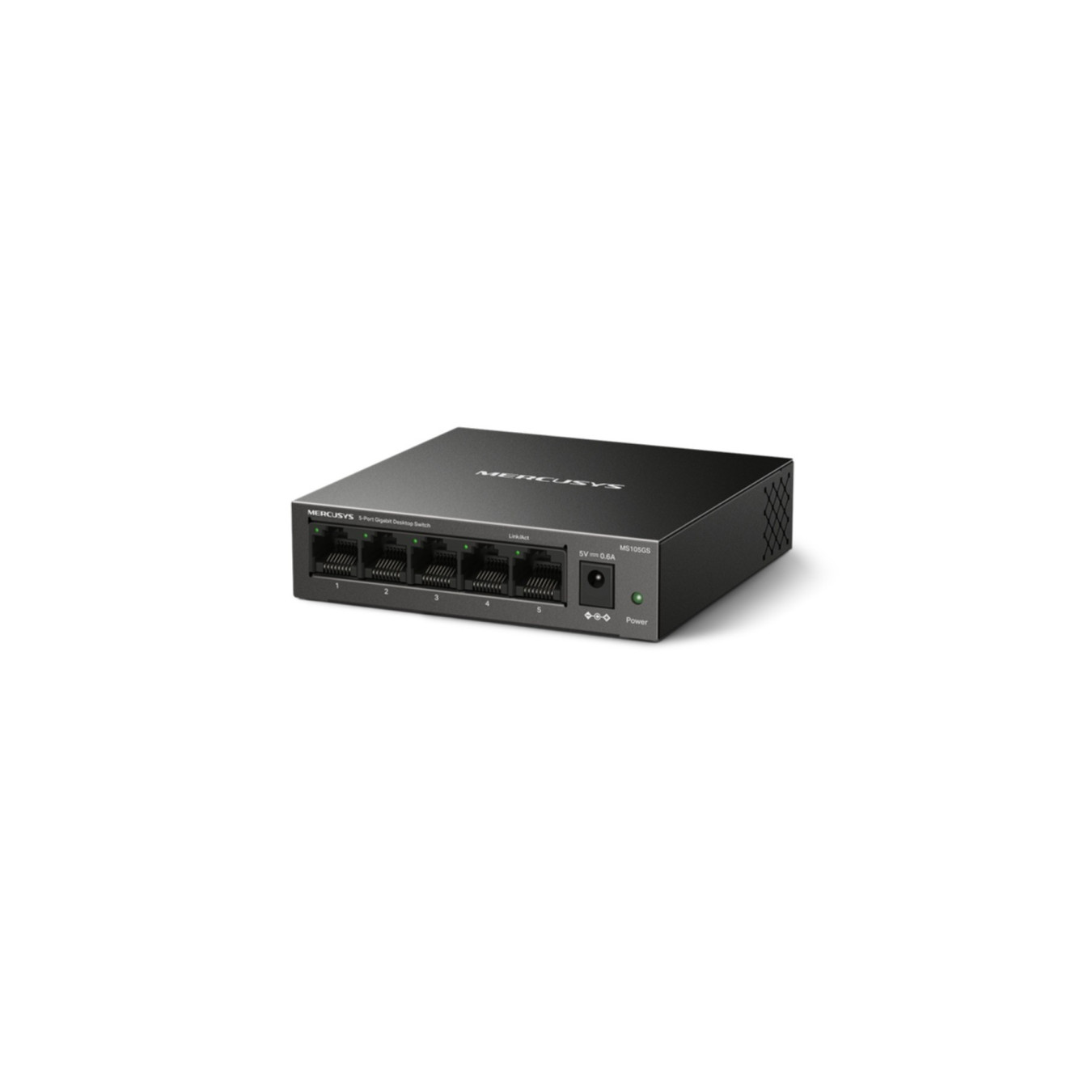 Mercusys MS105GS - 5-Port Gigabit Unmanaged Switch (10/100/1000 Mbps), Metal Case, Desktop/Wall-Mount
