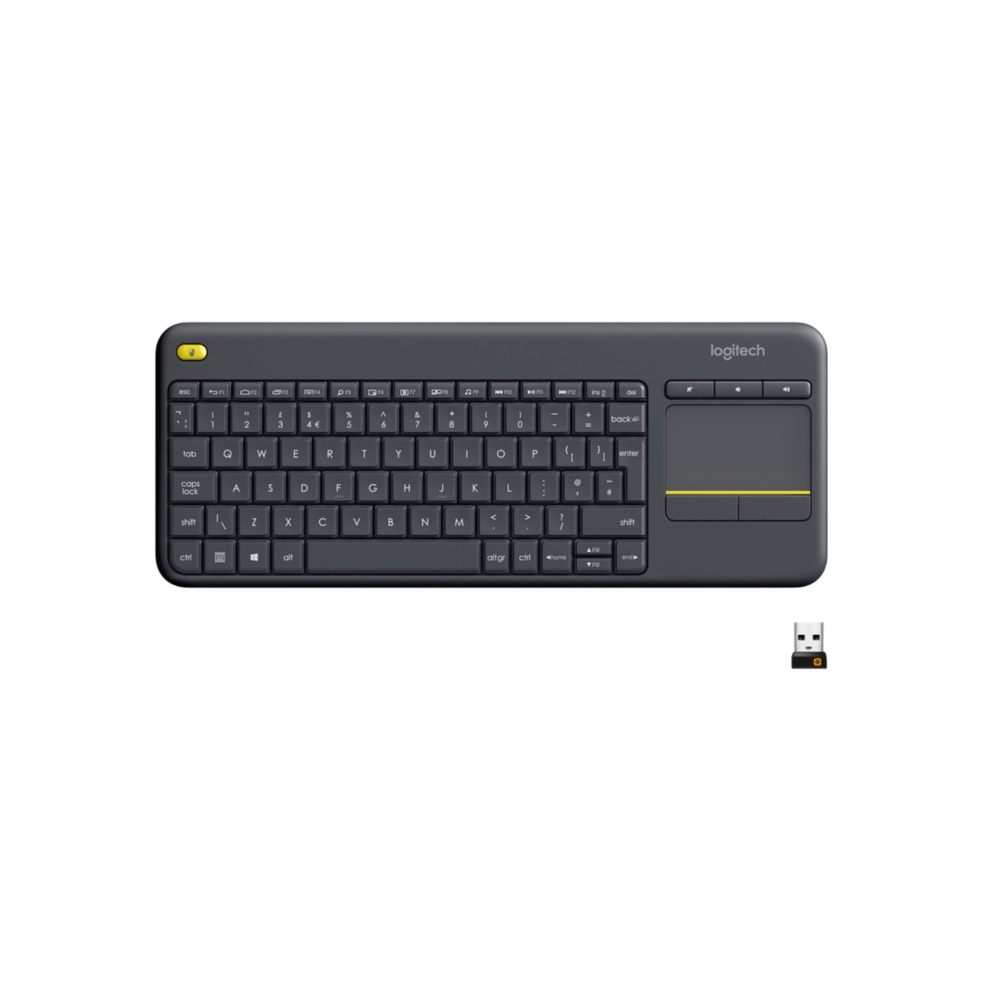Logitech K400 Plus Mini Wireless Keyboard w/ Touchpad - 920-007145 US Intl Black (Boxed) — Buy in Cyprus with Fast Delivery