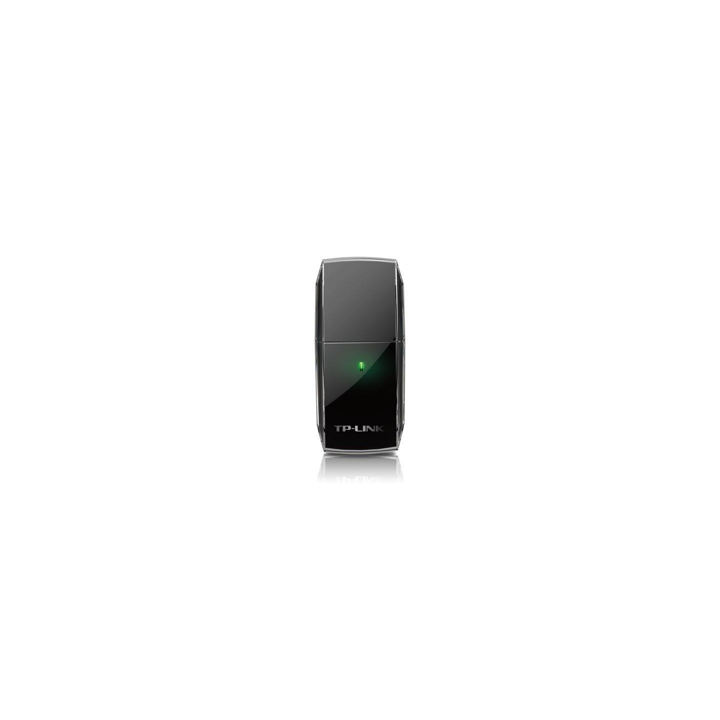 TP-Link Archer T2U USB Dual-Band Wi-Fi Adapter - 600 Mbps, USB 2.0, Black (Wi-Fi 5/802.11ac)