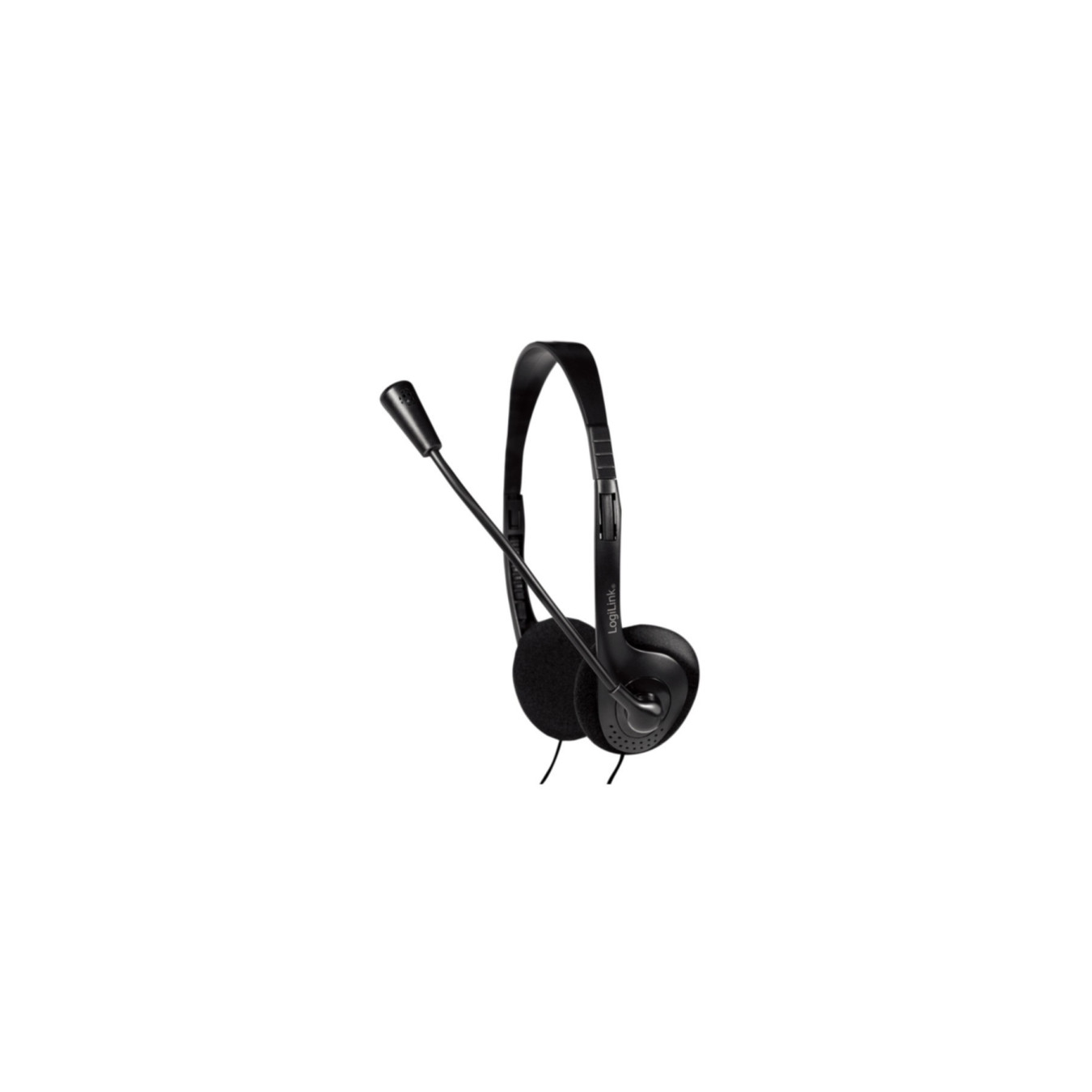 LogiLink Stereo Headset - HS0052 - Black, Wired, Dual 3.5mm, Boom Microphone, 1.8m Cable — Buy in Cyprus with Fast Delivery