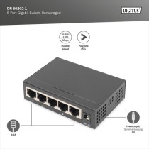 5-Port Gigabit Switch - DN-80202-1 - Switch — Buy in Cyprus with Fast Delivery