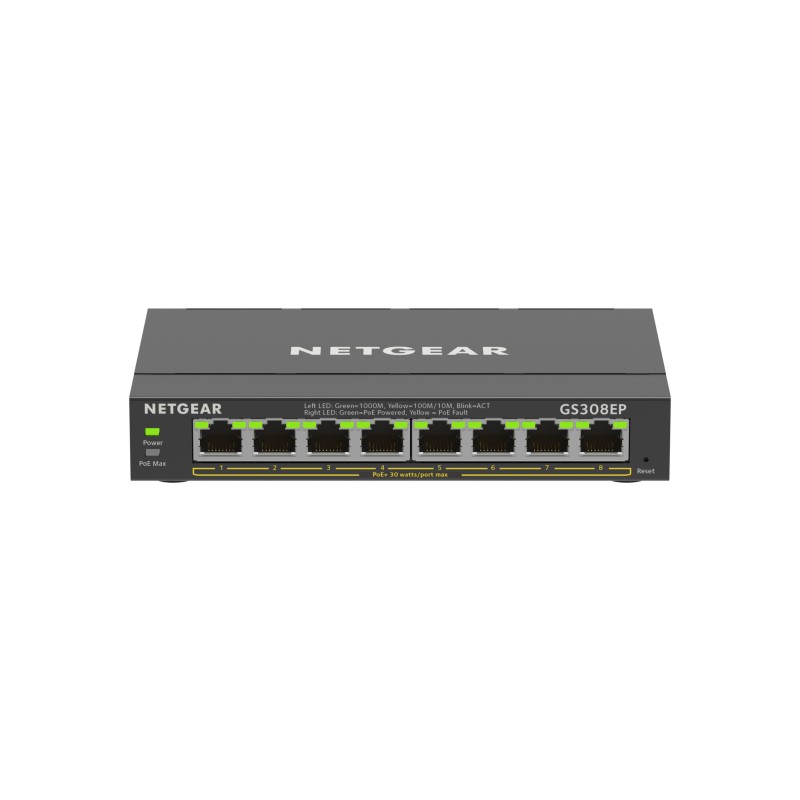 Buy NETGEAR Plus Switch - GS308EP-100PES - 8-Port Gigabit PoE+ Managed L2/L3, Black in Cyprus, Nicosia, Limassol, Larnaka, Pafos